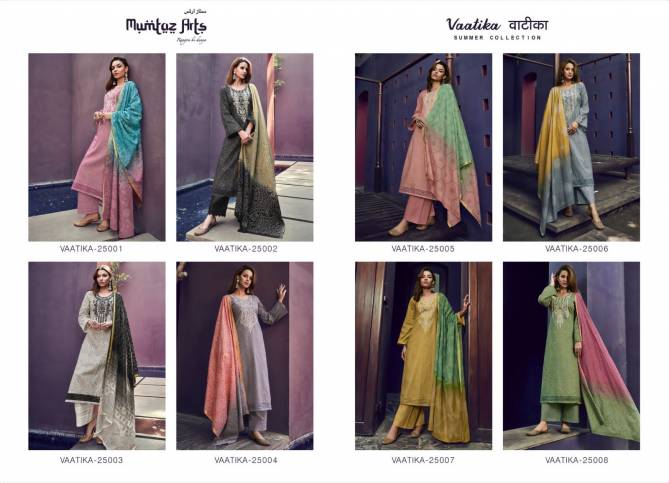 Vaatika By Mumtaz 25001-25008 Dress Material Catalog